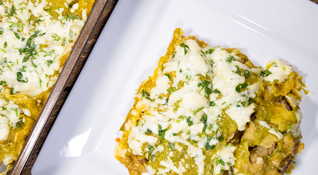 Green Chile Verde Steak Enchiladas