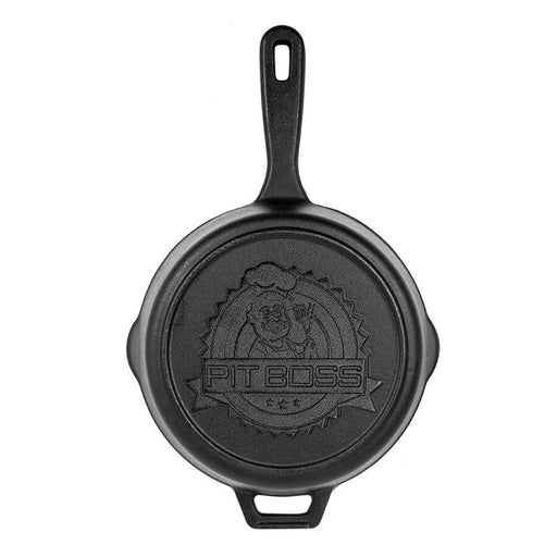 Back of iron skillet. Big Pit Boss logo on back.