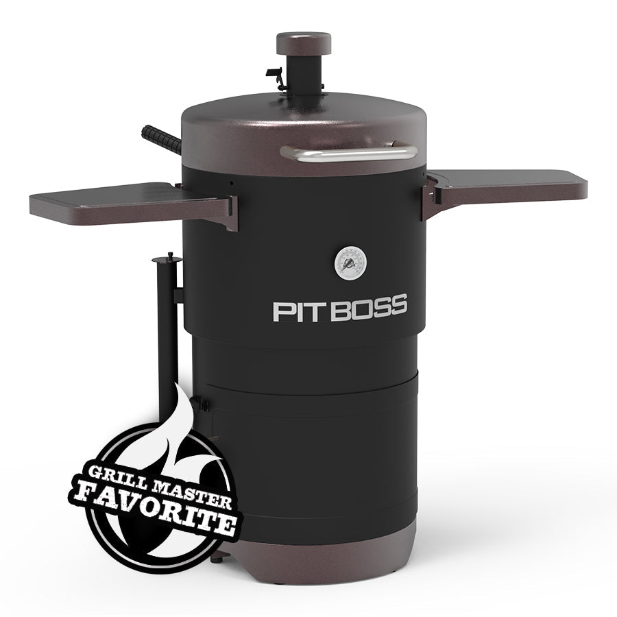 Pit Boss Champion Barrel Charcoal Smoker, Mahogany