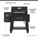 Labeled parts of the Platinum 1250 Wood Pellet Grill. Showcasing size and capacity of the grill. Now with Bluetooth and Wi-Fi