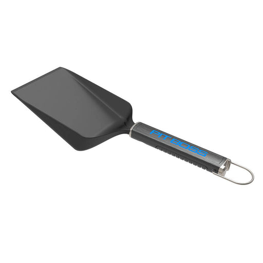 Ultimate Griddle Grub Shovel. Black shovel with blue logo and silver accents.