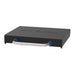 Pit Boss 2-Burner Tabletop Griddle Lid. Black lid with blue accents and silver handle.