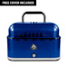 Portable Charcoal Grill with a free cover and bag included. Blue with black accents. Pit Boss logo on the front of the grill.