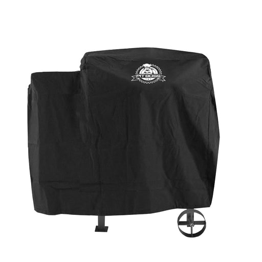 Universal 700 Grill Cover. Black grill cover with Pit Boss logo in middle.