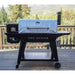 silver bbq grill insulated blanket for cold weather grilling on pit boss smoker. grill on outdoor deck in woods