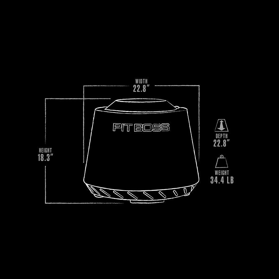 black and white dimension line drawings of fire pit