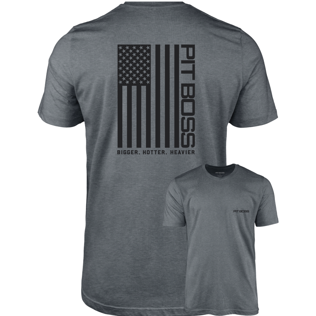 Pit Boss Vertical Flag Men’s T-Shirt - Titanium Heather Gray