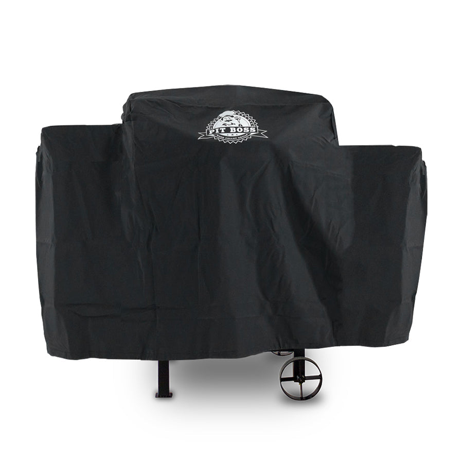 Pit Boss Wood Pellet Grill Cover. Black cover with Pit Boss large logo.