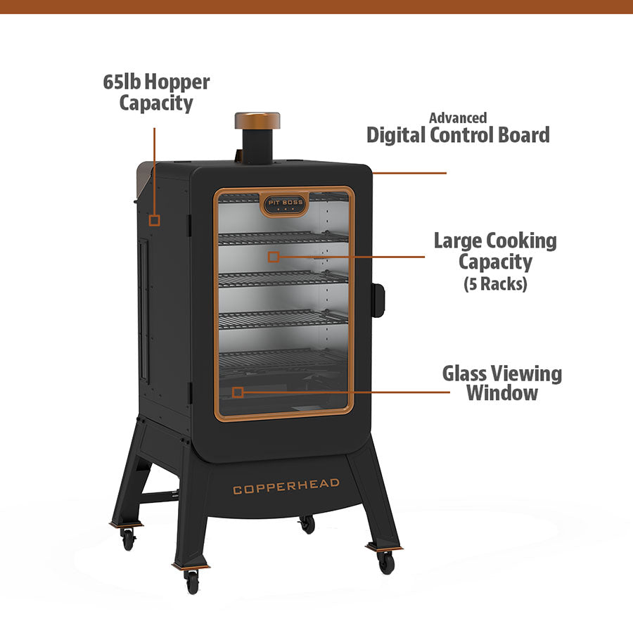 Diagram of the black and orange smoker.