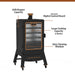 Diagram of the black and orange smoker.