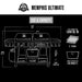 White graphic representation of the exterior dimensions of the grill.  Showing size and capacity.