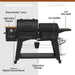 graphic representation of the exterior dimensions of the grill/griddle combo.