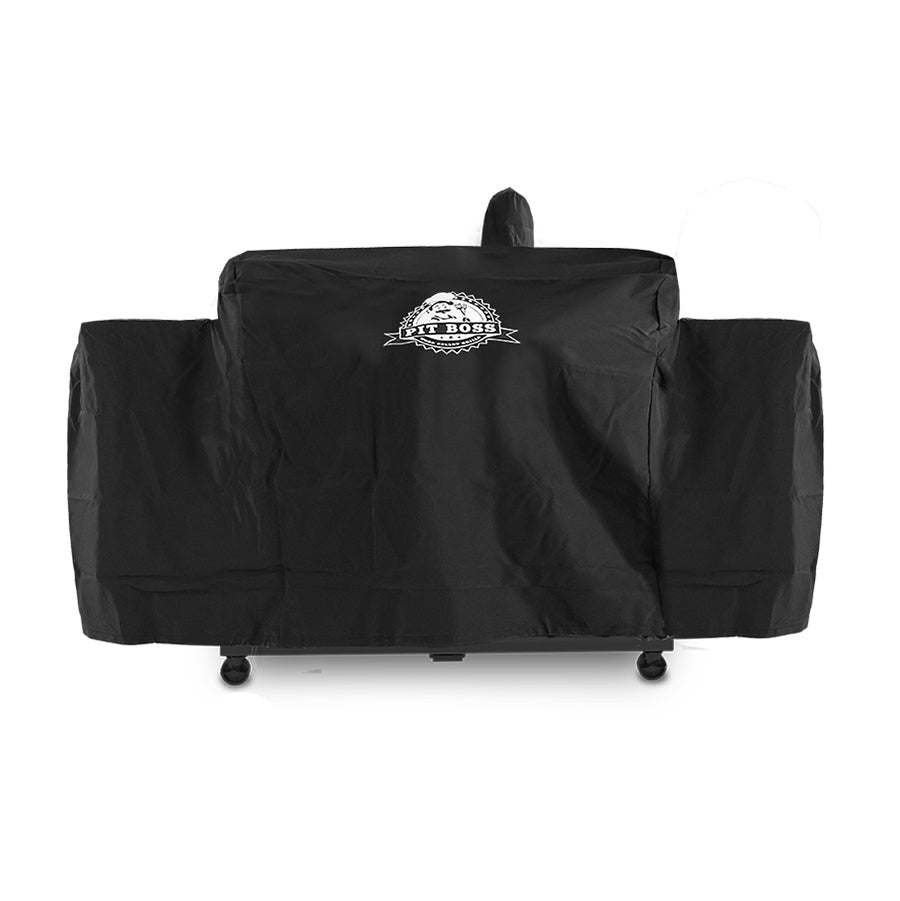 Pit Boss barbecue cover with Pit Boss logo large in middle of cover.