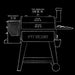 black and white dimension drawings of pit boss sportsman 820 wood pellet grill - interior cooking dimensions