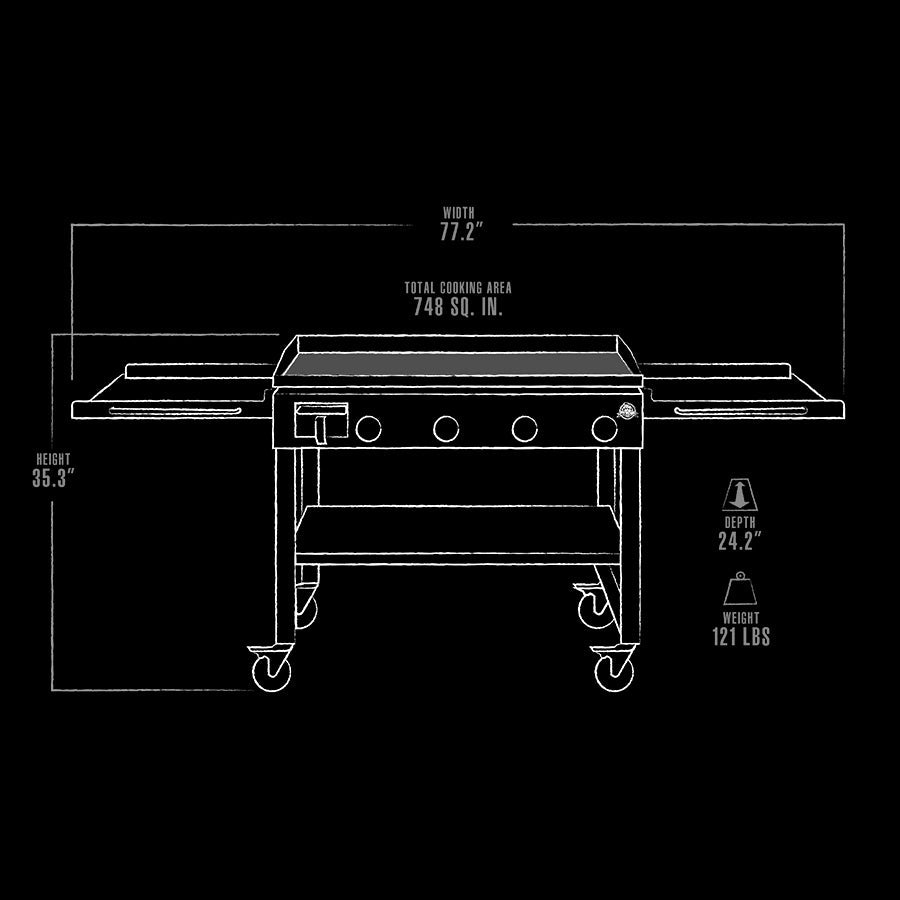 dimensions line drawing black and grey