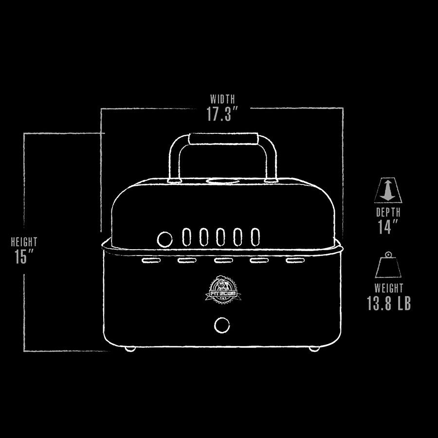 Portable Charcoal exterior dimensions