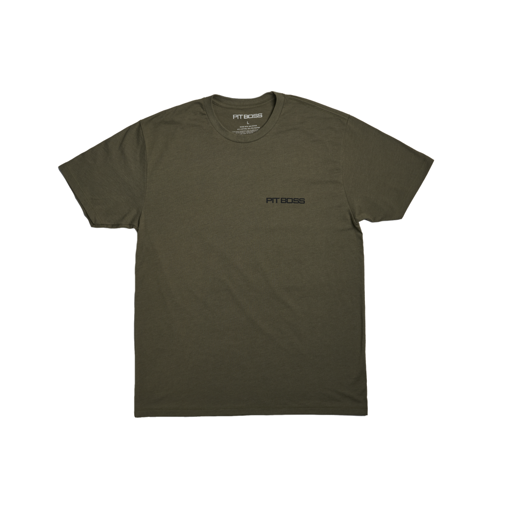 Pit Boss Vertical Flag Men’s T-Shirt - Military Heather Green