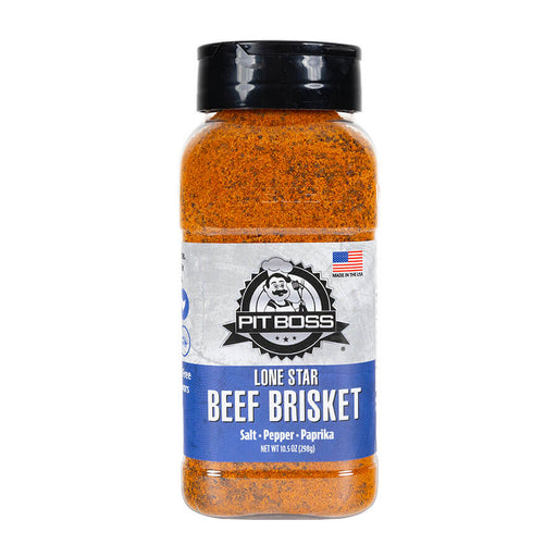 pit boss lone star beef brisket BBQ spice Rub - blue and white label