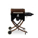 Pit Boss Mahogany 260 Portable Wood Pellet Grill. Black with bronze accents and hood.