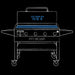 White and blue graphic representation of the interior dimensions of the smoker.