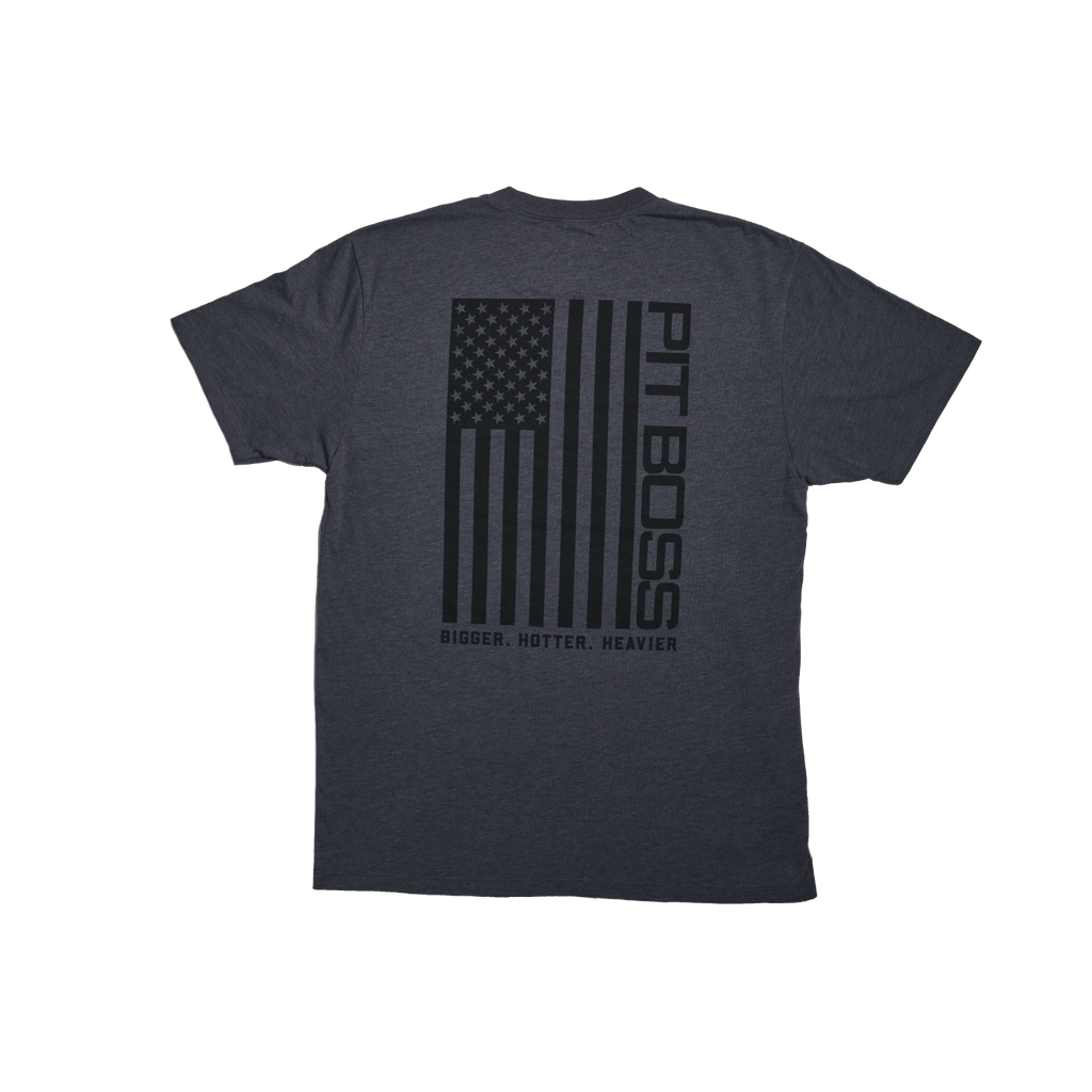 Pit Boss Vertical Flag Men’s T-Shirt - Titanium Heather Gray