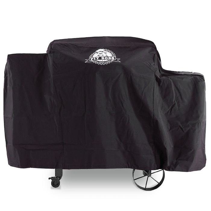 Pit Boss barbecue cover with Pit Boss logo large in middle of cover.